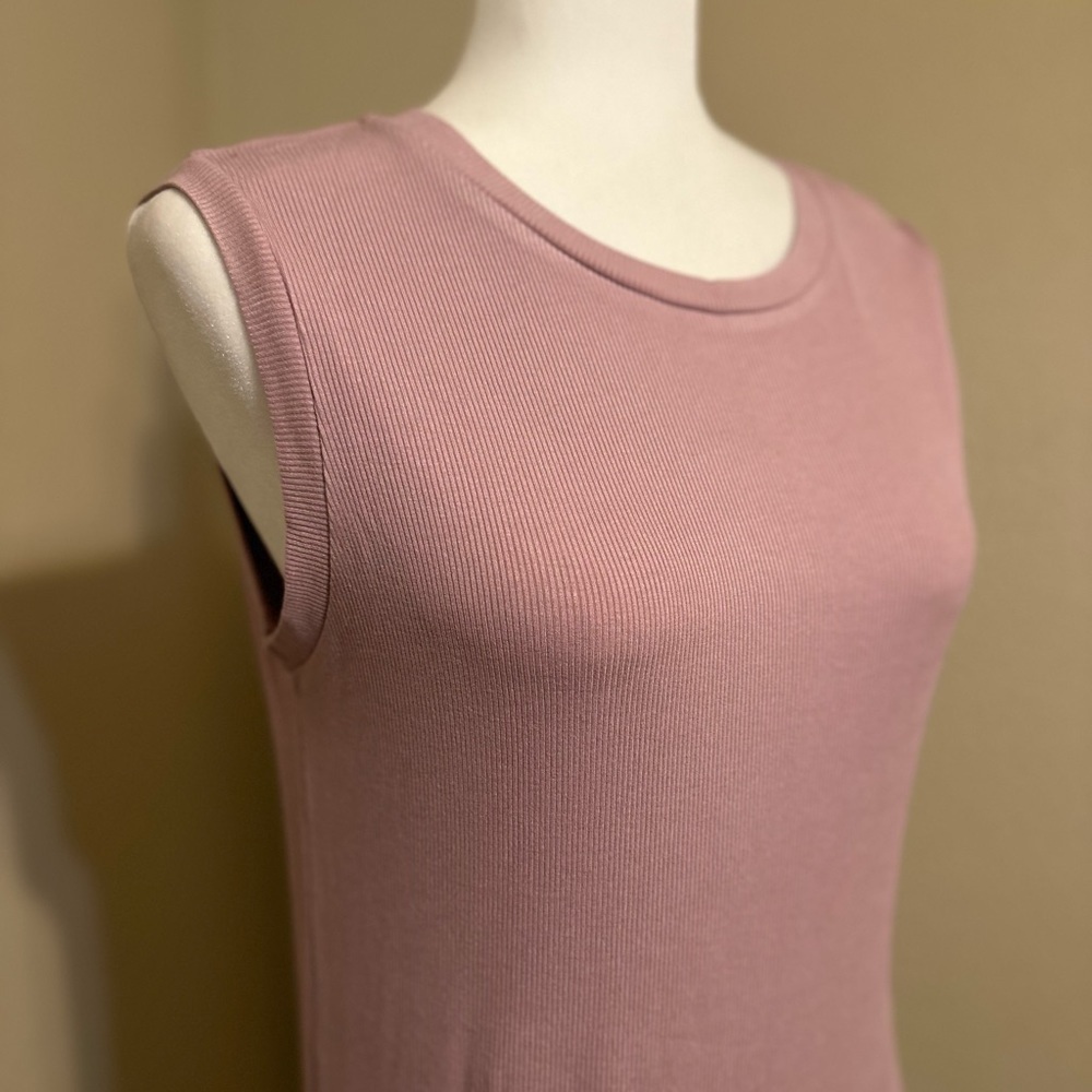 Mod Ref Tank Midi Dress Dusty Blush Pink Size Small